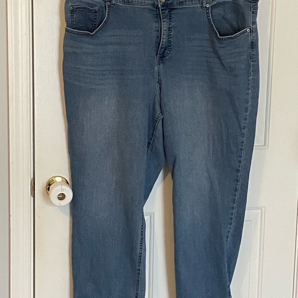 Terra & Sky Women's Straight Leg Denim Jeans 24W